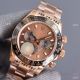 Swiss Quality Copy Rolex Rose Gold Daytona 40 Watch Black Ceramic Bezel Chocolate Dial (3)_th.jpg